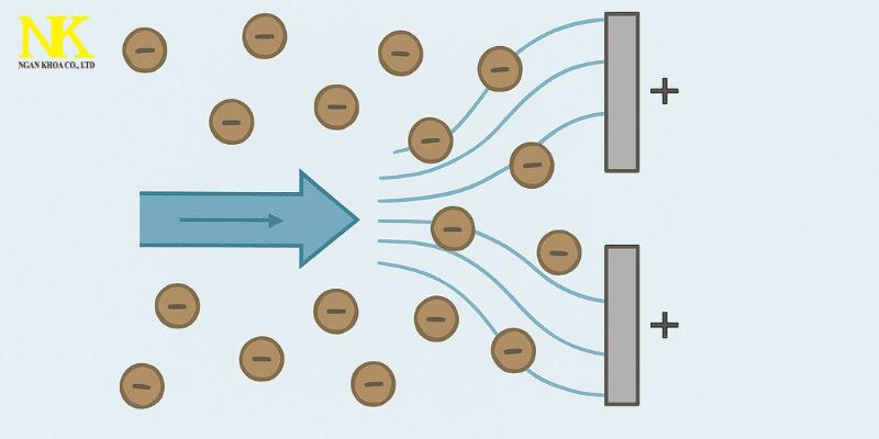 nguyên lý hoạt động của máy lọc bụi tĩnh điện