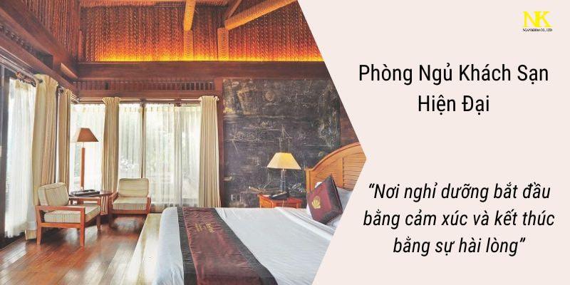 Phòng ngủ khách sạn hiện đại