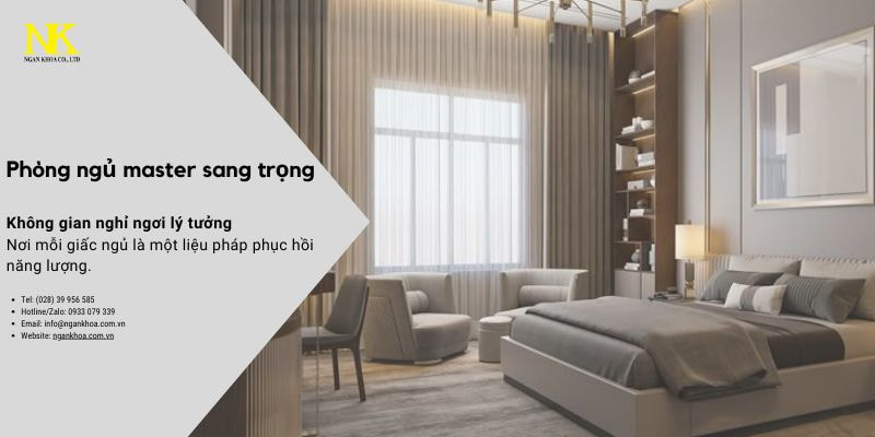 phòng ngủ master hiện đại