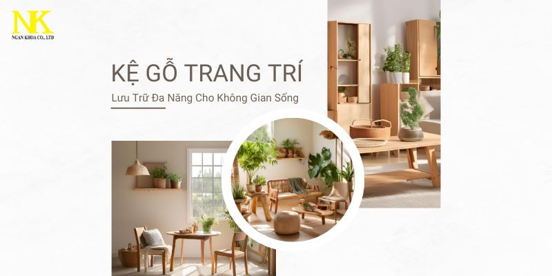 kệ gỗ trang trí
